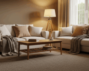 Clean Sofa in cozy living room
