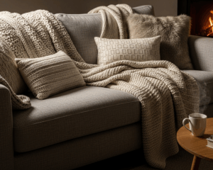 Clean Sofa in cozy living room
