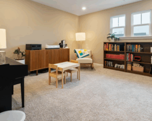 Modern home with clean carpet